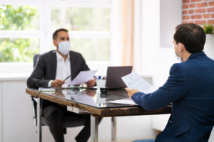 Wearing a mask in a job interview